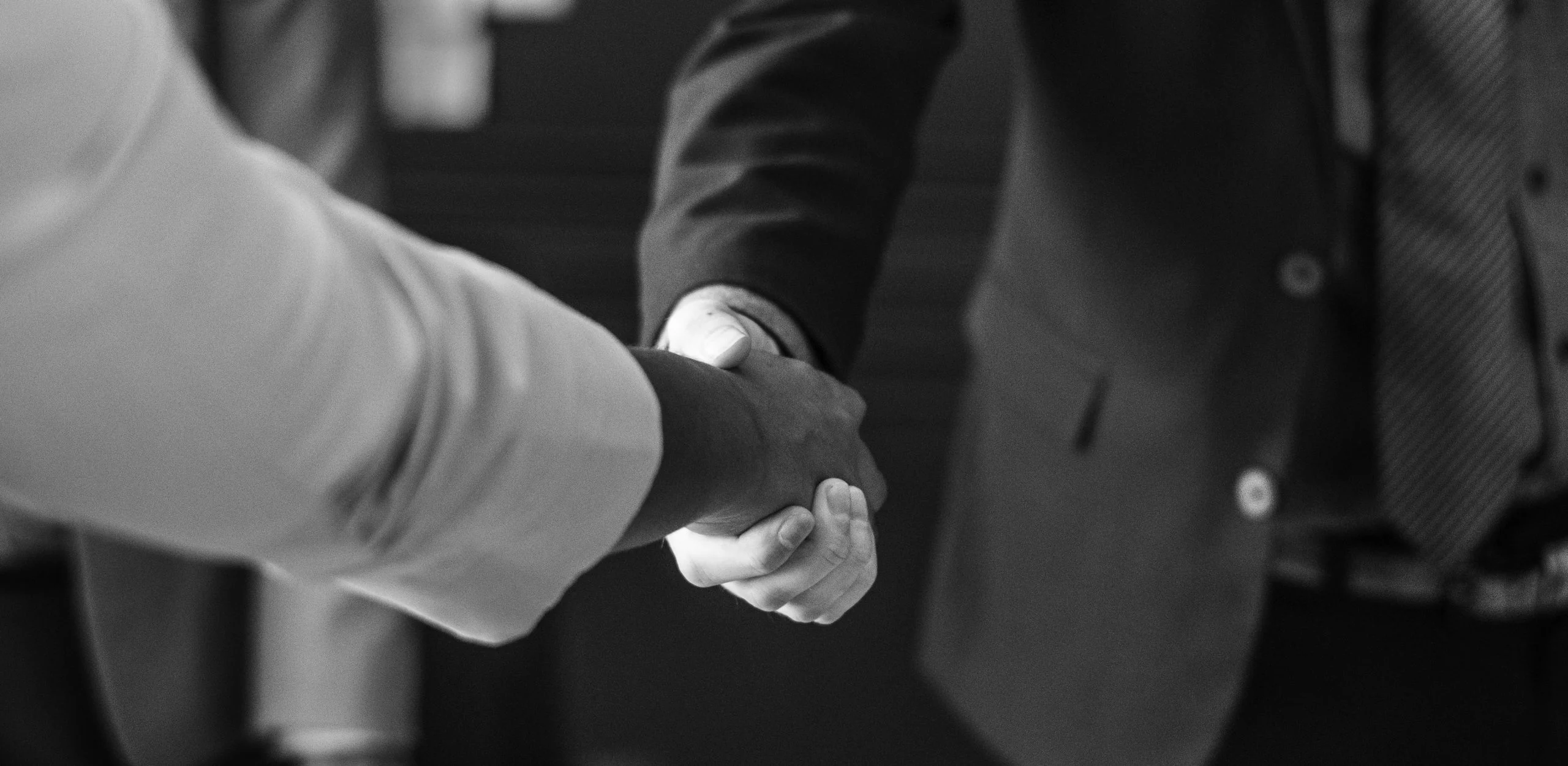 Business people shaking hands in a meeting room agreement black and white boss brainstorming business businessman scaled